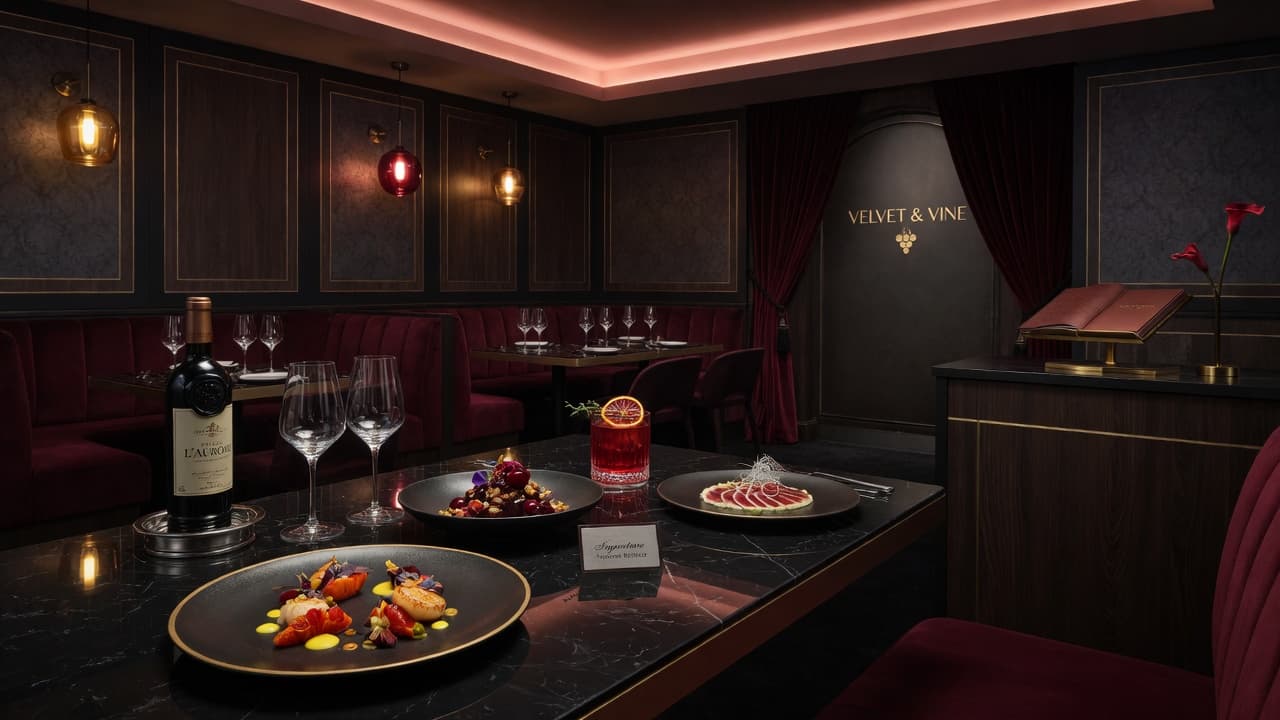 Maison Rouge fine dining interior